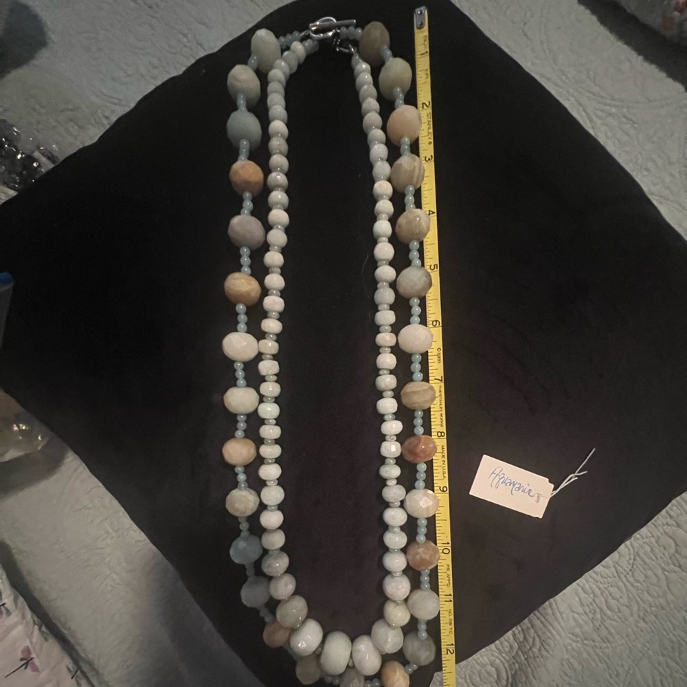 *From my Mom’s closet ~ Set of 2 Vintage raw aquamarine gorgeous necklaces!